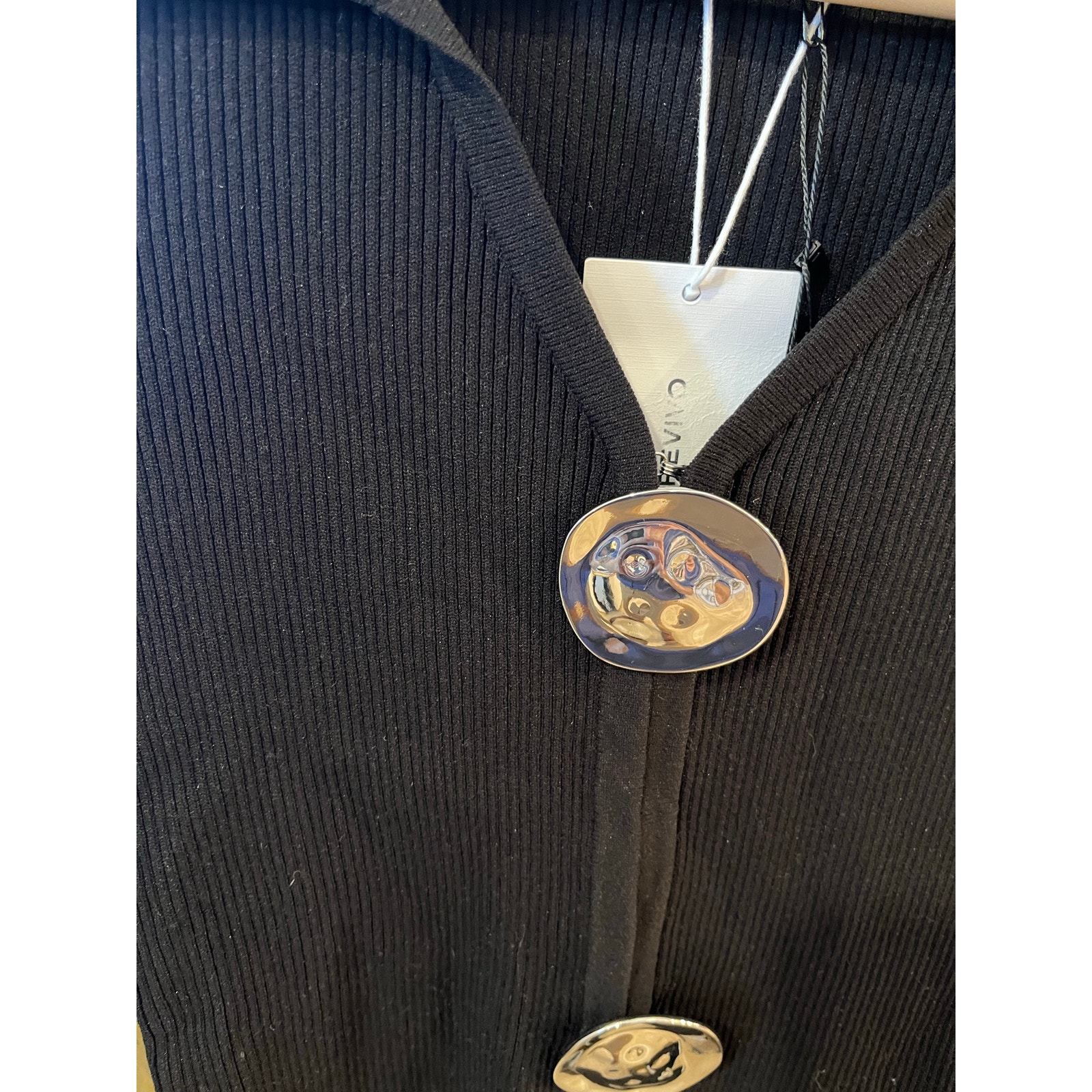 Urban Revivo Black Sweater With Silver Clasp Size 4 — image 4 of 7
